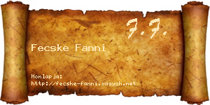 Fecske Fanni névjegykártya